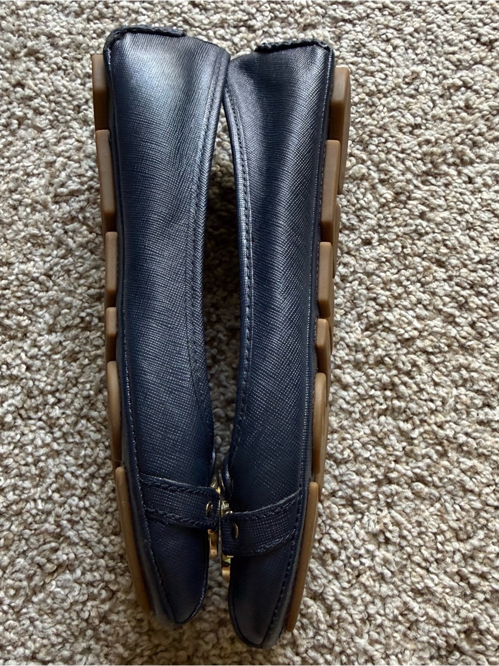 Michael Kors Fulton Moc Navy Flats - Picture 3 of 11